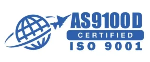 AS9100D Certified – ISO 9001 aerospace quality management certification logo